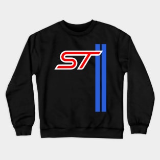 Ford ST - sports technologies performance blue racing stripe Crewneck Sweatshirt